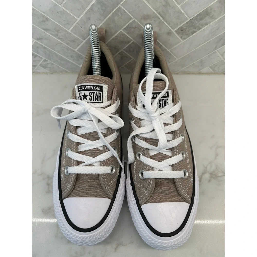 Converse Chuck Taylor All Star Malden Street Sneakers Kids Youth 4 Taupe Low Top